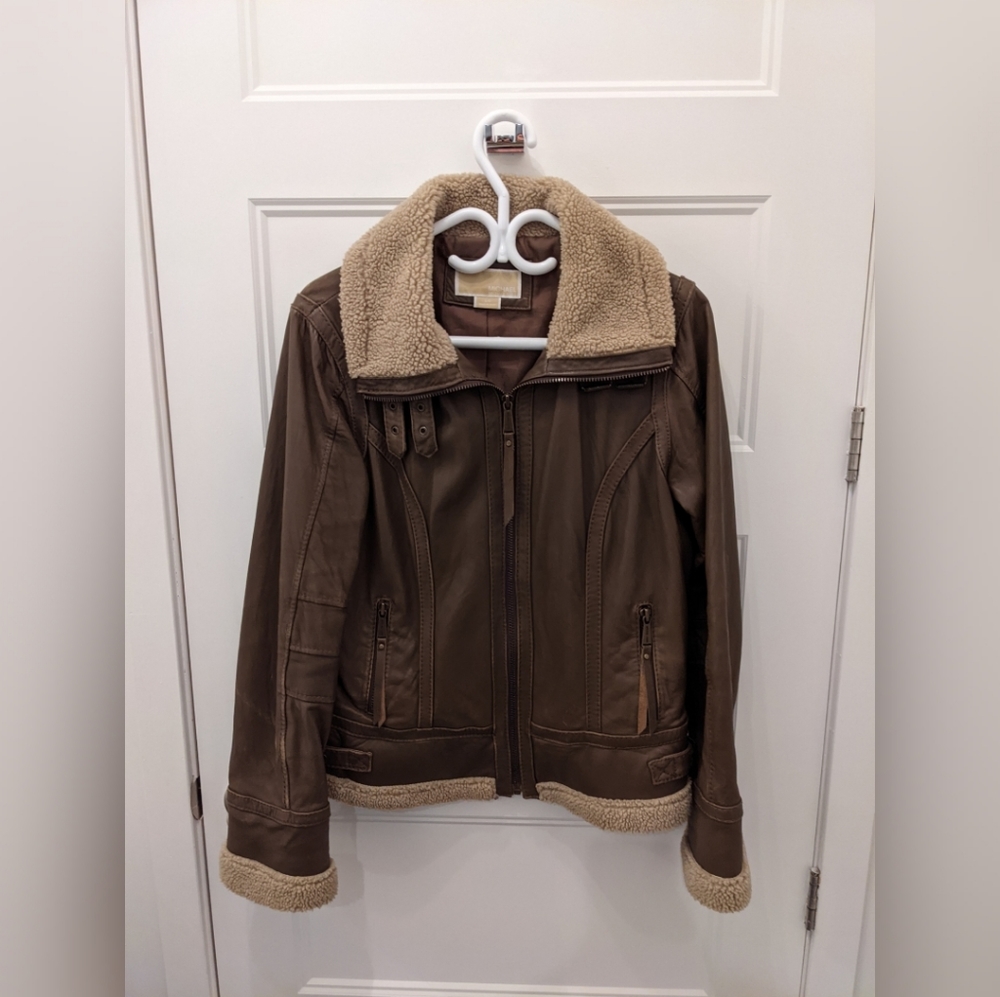 Michael Kors Shearling Leather Jacket